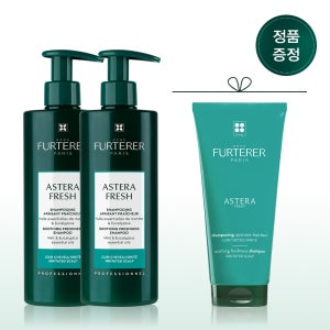 르네휘테르 아스테라 프레시 진정 & 쿨링 샴푸 500ml 듀오
