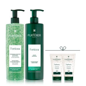[르네휘테르][이세영PICK] 포티샤 슈퍼볼륨 샴푸&마스크 600ml 듀오(+트리파직샴푸 50mlX2 증정)