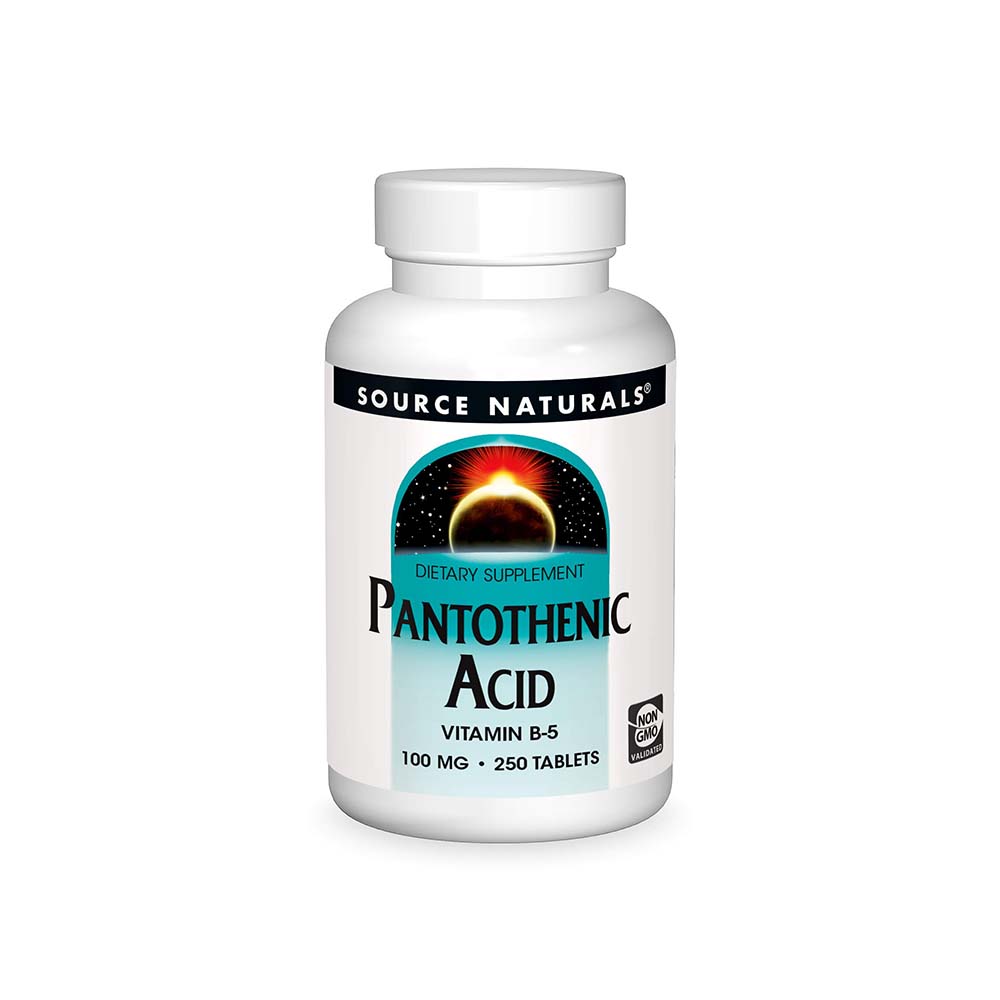 Source Naturals <b>판토텐산</b> 100mg 250정 비타민 B5