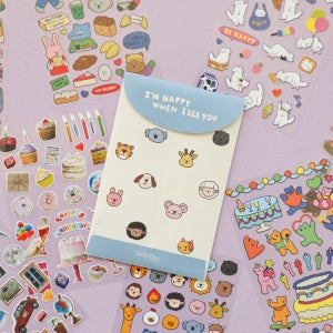 [데일리라이크] 라인 홀로그램 스티커 8P 세트