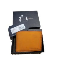 남자명품지갑 John Varvatos Star USA Leather Unlined Billfolded Tan Mens Wallet