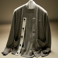 사카이 sacai s Cashmere Knit Cardigan GRAY