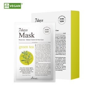 아리얼 세븐데이즈 마스크팩 녹차 S 10매, 1개