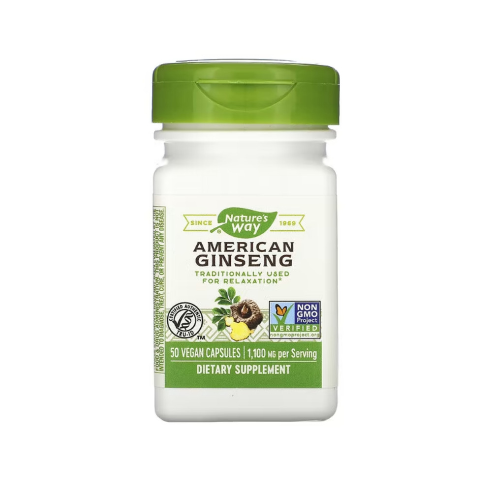 <b>네이처스웨이</b> 인삼 American Ginseng 1100mg 50베지캡슐