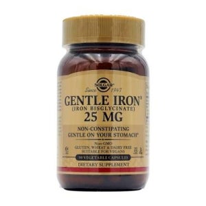 미국 솔가 Solgar 철분 젠틀 아이언 비스글리시네이트 25mg 90베지캡슐