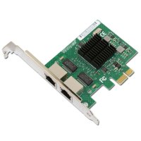 E575T2 듀얼 포트 PCI-E X1 기가비트 이더넷 네트워크 카드 10/100/1000Mbps LAN 어댑터 컨트롤러 유선 인텔 82575 E1G42ET