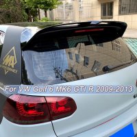 폭스바겐 골프 6 세대 mk6 gti r 해치백 2009-2013 스타일 스포일러 바디 키트 튜닝 글로스 블랙 후방 트렁크 루프 스포일러