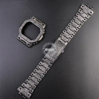 DW5600 금속 세트 케이스 316L 스테인리스 CarvWatchband 용 베젤