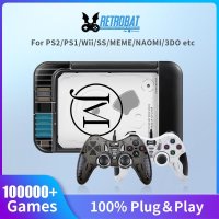 Protable Retrobat 외부 게임 하드 드라이브비디오 콘솔 하이퍼 기본 RB2 100000 + 컨트롤러 PS3PS2SSWiiN64 용