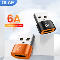 6A USB C 어댑터 OTG C-USB 변환기 Tipo 커넥터 케이블 삼성 호환 S21 맥북 아이폰 원플러스 샤오미