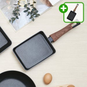 1+1 실바트 까리노 고농축 인덕션 사각 프라이팬 18cm 에그 계란말이 계란후라이팬