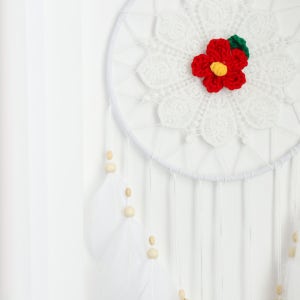 제주 동백 드림캐처 벽장식 인테리어 레이스 대형 드림캐쳐 집들이 선물