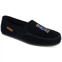 폴로랄프로렌 여성 블랙 양털 스웨이드 콜린스 베어 모카신 단화 로렌 Genuine Suede Collins Bear Moccasins