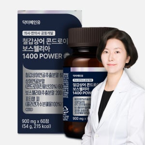철갑상어 콘드로이친 보스웰리아 1400파워 상어연골 CS6형 저분자콜라겐 60정, 1개