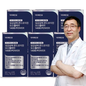 철갑상어 콘드로이친 보스웰리아 1400 파워 상어 연골 CS 6형 C6S 60정, 6개