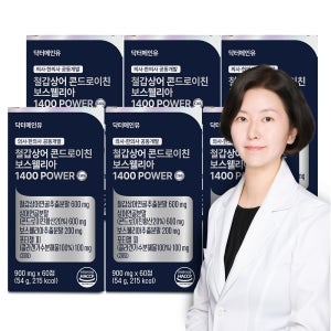 철갑상어 콘드로이친 보스웰리아 1400파워 상어연골 CS6형 저분자콜라겐 60정, 6개