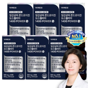 철갑상어 콘드로이친 보스웰리아 1400파워 상어연골 CS6형 저분자콜라겐 60정, 6개