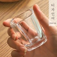 진로 사각 소주 잔 투명 소주 컵 샷 잔 글라스