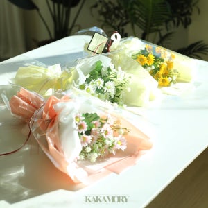 봄꽃조화 성묘 납골당 내츄럴데이지 꽃다발 조화인테리어