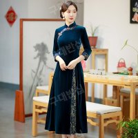 아오자이 Ao Dai 베트남전통의상 복고풍 베트남 중국 원피스 드레스 코스프레