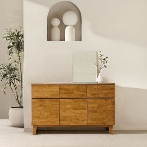 베르간 높은거실장 원목 안방 티비장 tv다이 서랍장 1200