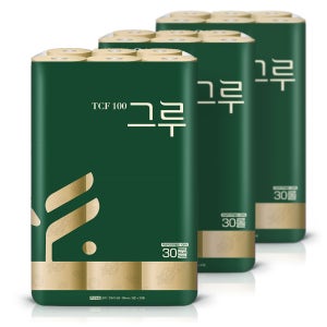 삼정 3겹 그루 오리지날 무표백 화장지 30M30롤3팩