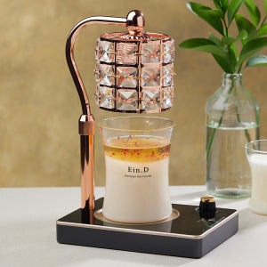 타이머 높이조절 루시드 로즈골드블랙 일반+미니안개 디자인 소이캔들 300g 라벤더 세트