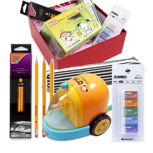 TITI 알로연필깎이+연필+지우개+봉제필통 졸업 입학 선물세트B