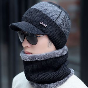 남성 방한모자 머플러 귀도리 넥워머 세트 등산 야외활동 보온
