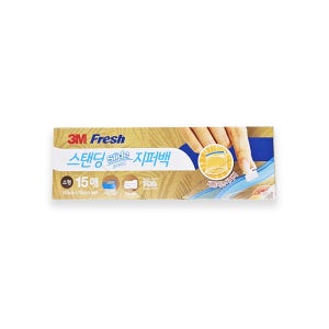3M 스탠딩 슬라이드 지퍼백 소 15매