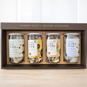 국산 산지재배 유기농 4개입 표고버섯 차 다시팩 종합 선물세트 명절 선물용 산지직송