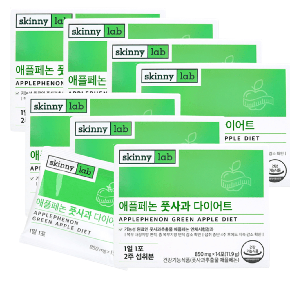 스키니랩 애플페논 풋사과 다이어트 14주분 7박스 식물성 폴리페놀 <b>체지방</b> <b>헬스밸런스</b>