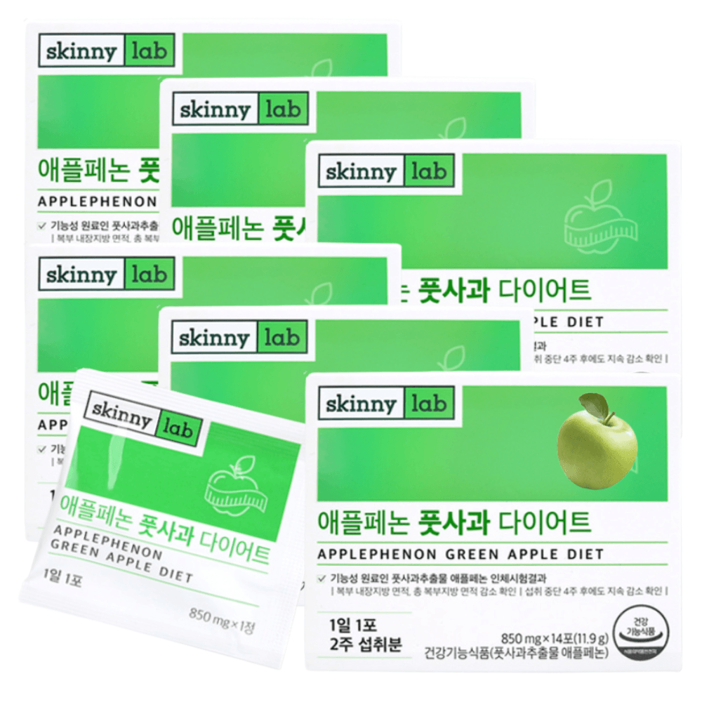 스키니랩 애플페논 풋사과 다이어트 12주분 6박스 식물성 폴리페놀 <b>체지방</b> <b>헬스밸런스</b>