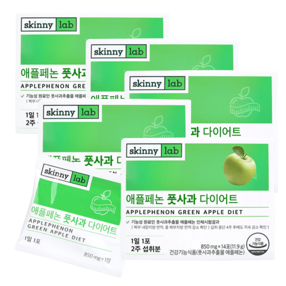 스키니랩 애플페논 풋사과 다이어트 10주분 5박스 식물성 폴리페놀 <b>체지방</b> <b>헬스밸런스</b>