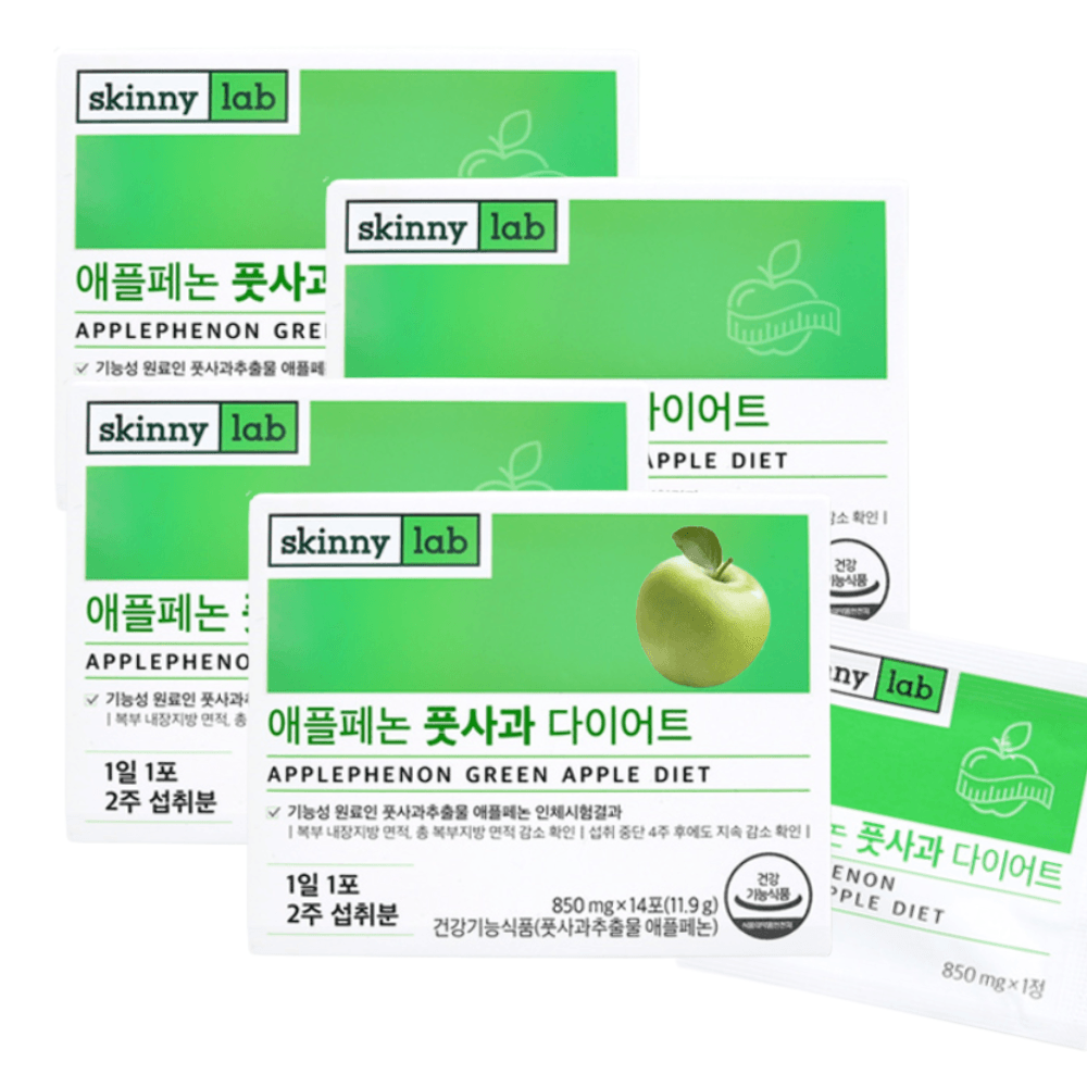 스키니랩 애플페논 풋사과 다이어트 8주분 4박스 식물성 폴리페놀 <b>체지방</b> <b>헬스밸런스</b>
