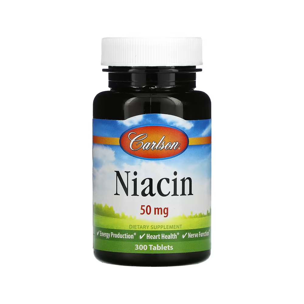 칼슨 니아신 Niacin 50mg 비타민B3 니코틴산 300정