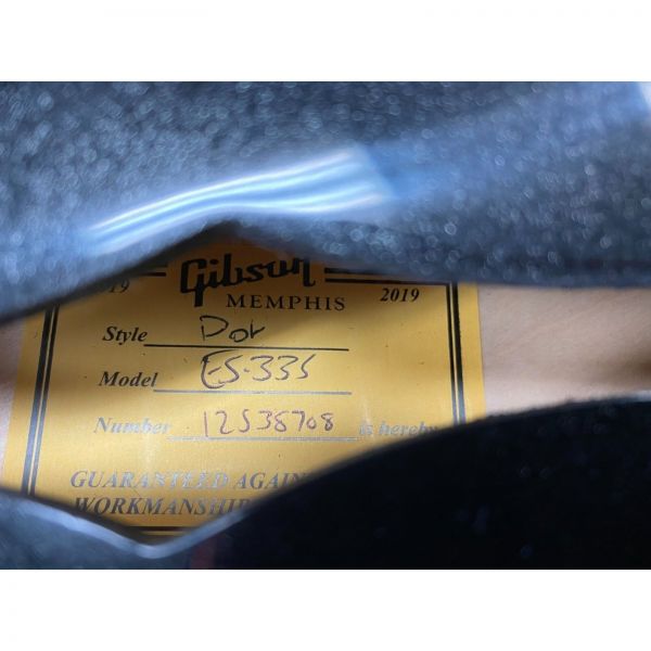 Gibson 깁슨 기타 ES-335 2019 멤피스 도트 블랙 메탈릭 새 제품, 재생되지 않음, 희귀 상태
