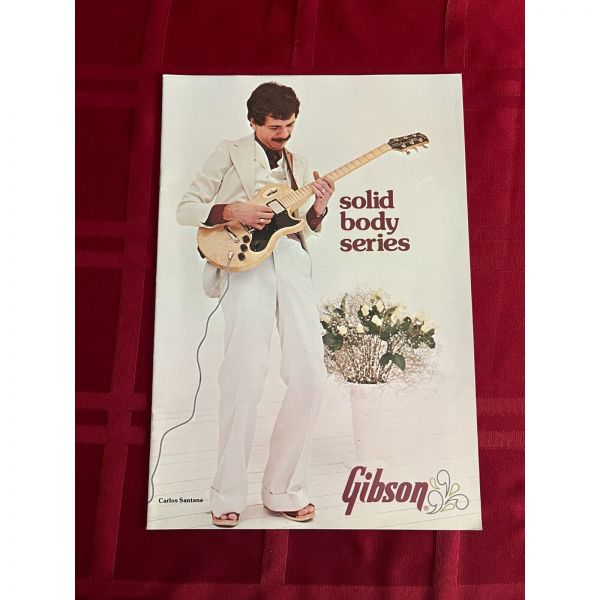 Gibson 깁슨 기타 1975 솔리드 바디 시리즈 카탈로그 CARLOS SANTANA 표지 NOS 포함
