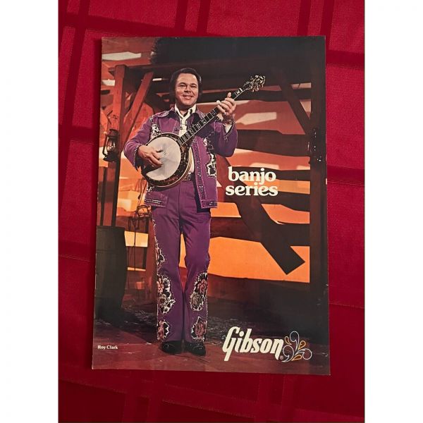 Gibson 깁슨 기타 1975 밴조 시리즈 카탈로그 표지에 로이 클라크 포함 NOS