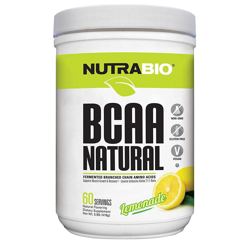 NutraBio BCAA Natural Powder Lemonade <b>뉴트리바이오</b> BCAA 네츄럴 파우더 레모네이드 0.9LB(418g)