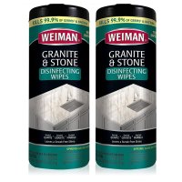 Weiman Granite Stone Wipes 와이만 그래니티 스톤 싱크대 세면대 청소 클리너 티슈 30개입 2팩