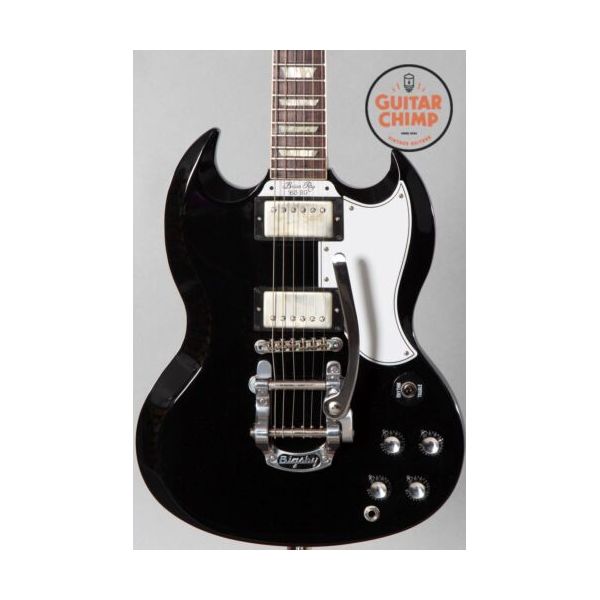 Gibson 깁슨 기타 2015 커스텀 샵 브라이언 레이 ’63 SG 스탠다드 실버 폭스