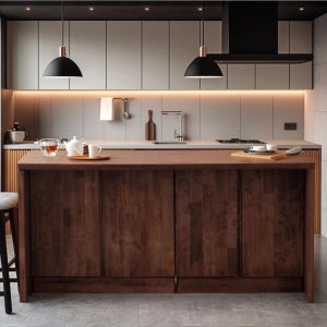 다올퍼니 아떼2 원목 아일랜드 식탁 테이블 홈바 수납 조리대 1800