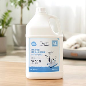 코코브라운 강아지 고양이 베이킹소다 탈취제 배변 냄새 제거 베이비파우더향 4L, 1개