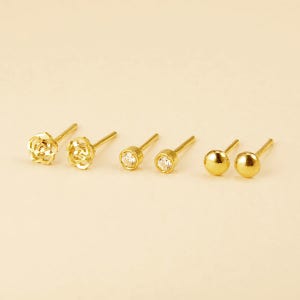 24k 순금 데일리 스터드 귀걸이(3type)