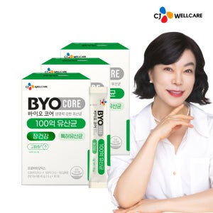 CJ 바이오코어 건강한 생유산균 부자유산균 100억 보장 최화정 유산균 분말형 3박스 3개월분 고함량유산균