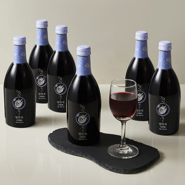 빙탄복 스파클링 와인 고창 복분자주 370ml x 6입