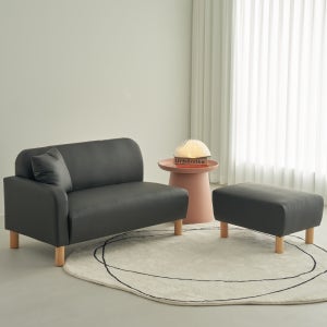 아이와비 와이더 인조가죽 2인소파 2colors (스툴포함)