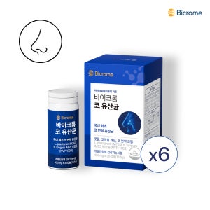 바이크롬 코 유산균 NVP-1703 코면역 프로바이오틱스 30캡슐, 6개