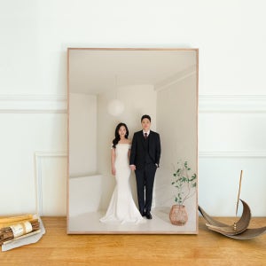 슬림우드액자 중형 웨딩포토테이블 결혼 탁상용 아기 주문제작 10x20